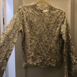 NA-KD White Lace Appliqué Top
